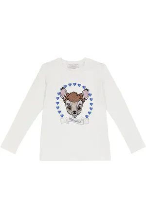 MONNALISA Embellished stretch-cotton T-shirt