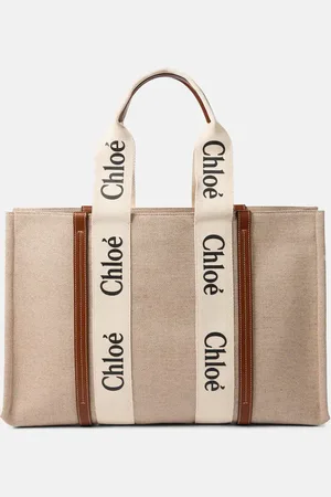 Chloé ChloÃ© Woody Large canvas tote