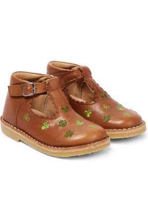 Petit Nord T-Bar embroidered leather sandals