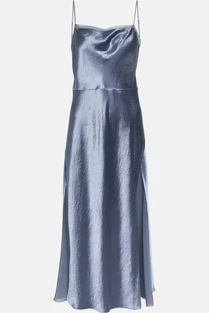 Vince Satin and organza slip dress