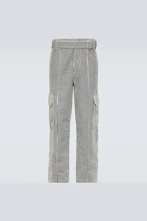 Kenzo Striped straight cargo jeans