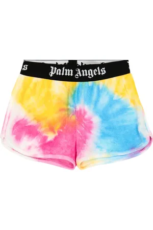 Palm Angels Tie-dye cotton jersey shorts