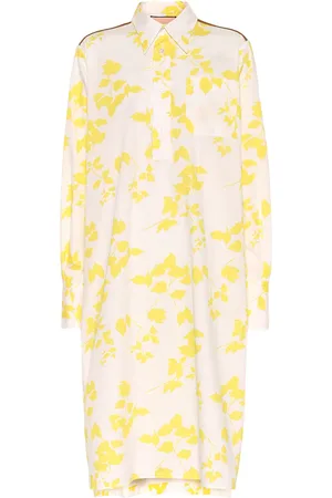 Plan C Floral cotton-blend shirt dress