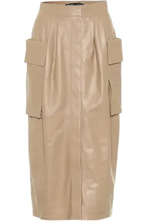 Zeynep Arcay Zeynep ArÃ§ay Leather cargo midi skirt