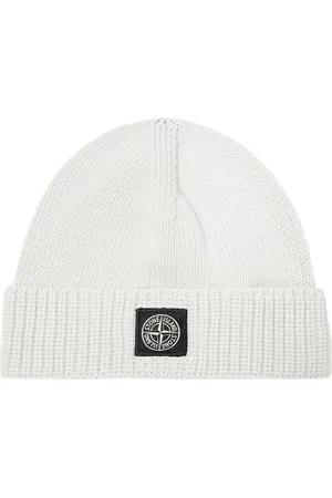 Stone Island Logo ribbed-knit cotton beanie