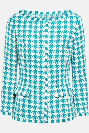 Oscar de la Renta Houndstooth tweed jacket