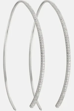 Ileana Makri Eye 18kt gold hoop earrings with diamonds