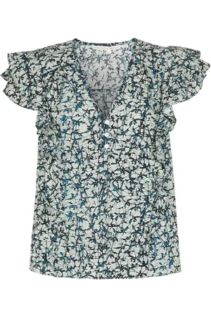 VERONICA BEARD Joi printed cotton top