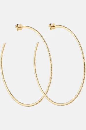 Shay XL 18kt yellow hoop earrings with diamonds
