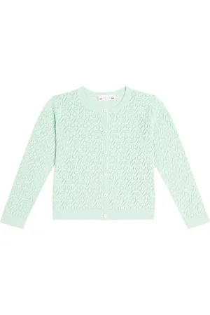 BONPOINT Cherry openwork cotton cardigan