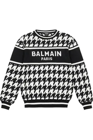 Balmain Logo houndstooth sweater