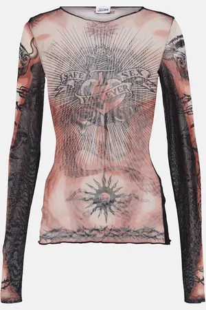 Jean Paul Gaultier Tattoo Collection tulle top