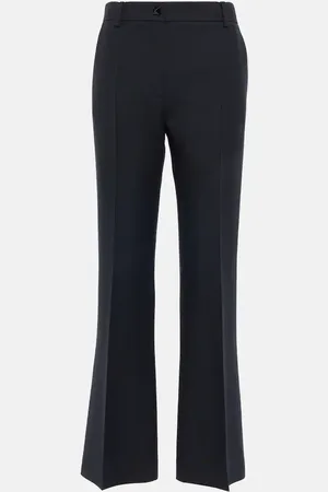 VALENTINO High-rise wool and silk pants