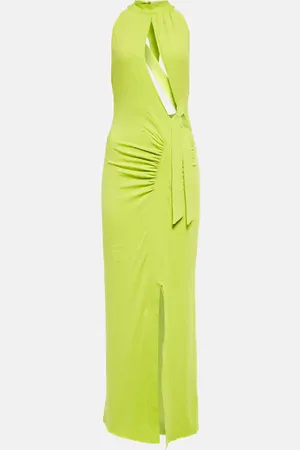 ROTATE Merle cutout halterneck dress