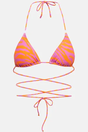 Reina Olga Miami animal print triangle bikini top