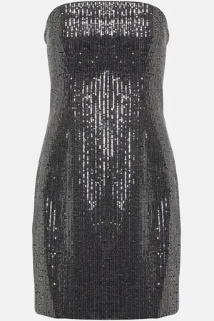 ROTATE Sequined cotton twill minidress