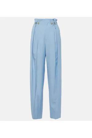Victoria Beckham Gathered virgin wool tapered pants