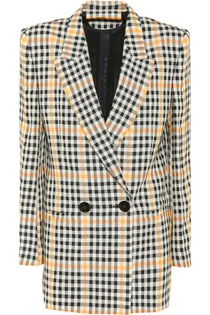 PETAR PETROV Jina checked linen blazer