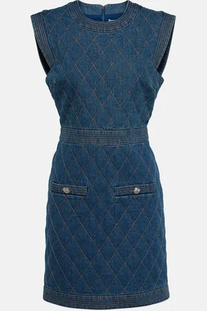 VERONICA BEARD Ginny quilted denim minidress