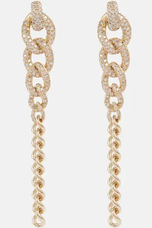 Shay Gradual Drop Link 18ct yellow and diamonds earrings