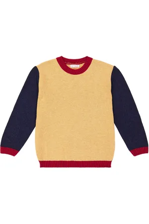 La Coqueta Ancla colorblocked wool-blend sweater