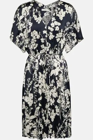 Vince V-neck floral belted minidress