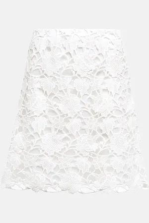 Giambattista Valli Broderie anglaise cotton-blend miniskirt