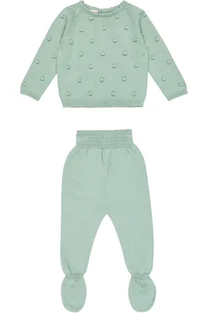 La Coqueta Baby Menta sweatshirt and pants set