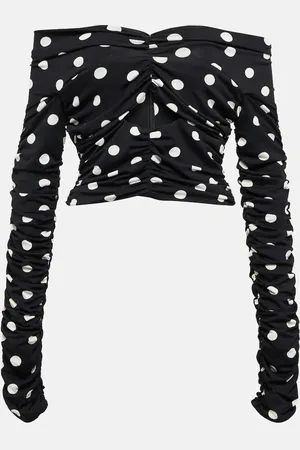 MAGDA BUTRYM Polka-dot cutout top