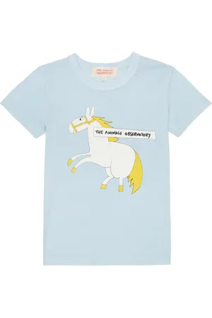 The Animals Observatory Hippo printed cotton t-shirt