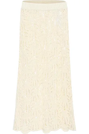 Jil Sander Crochet lace midi skirt