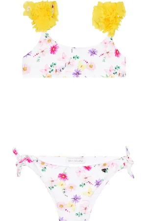 MONNALISA Floral ruffle-trimmed bikini