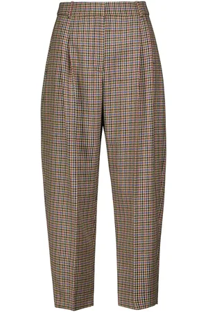 Stella McCartney Cavalry houndstooth wool pants