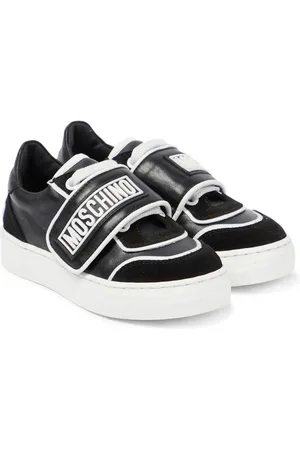 Moschino Logo leather sneakers