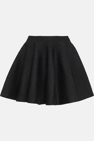 Alaïa AlaÃ¯a Ribbed-knit wool-blend miniskirt