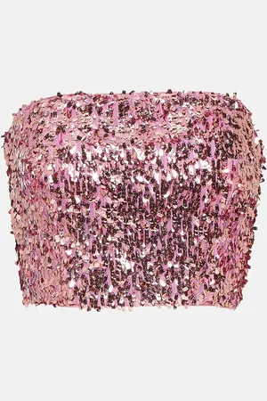 ROTATE Sequined bandeau top