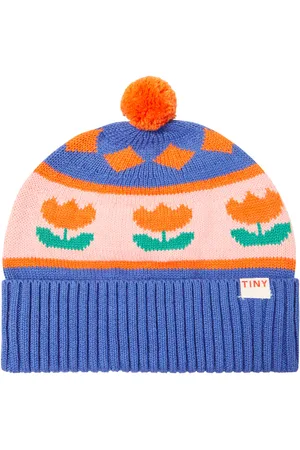 Tiny Cottons Flowers cotton and wool beanie