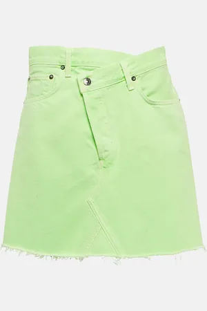 AGOLDE Criss-Cross high-rise denim miniskirt