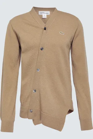 Comme des Garçons Comme des GarÃ§ons Shirt x Lacoste asymmetric wool cardigan