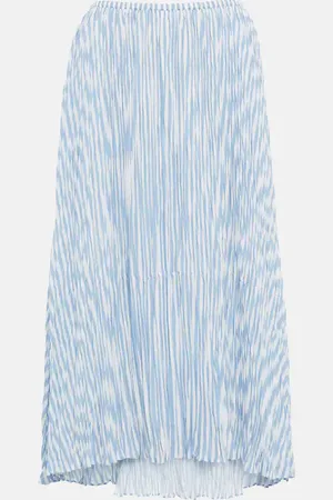 Vince Striped midi skirt