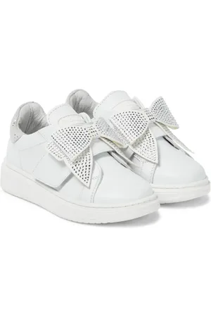 MONNALISA Embellished leather sneakers