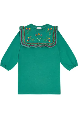 Stella McCartney Embroidered cotton jersey dress