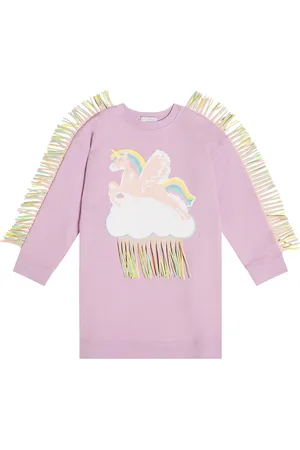 Stella McCartney Fringed cotton jersey dress