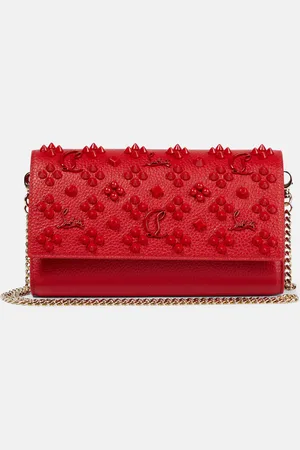 Christian Louboutin Paloma embellished leather clutch