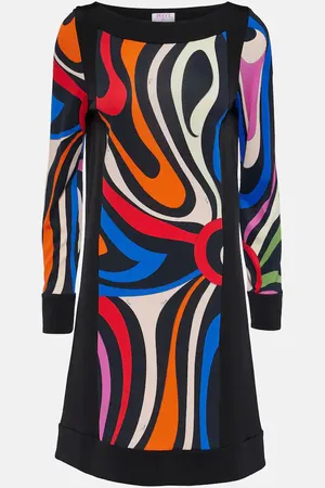 Puccini Marmo printed shift dress