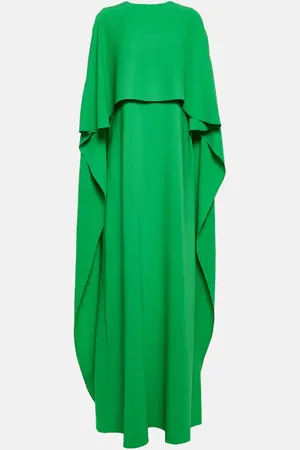 Oscar de la Renta Cape-detail silk-blend kaftan