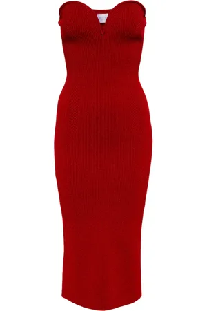 GALVAN Thalia bustier midi dress