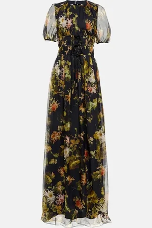 Erdem Cassia printed silk voile gown