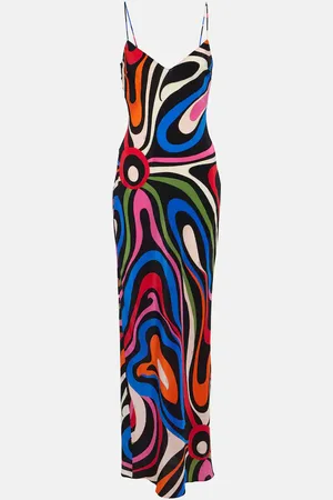 Puccini Marmo silk slip dress