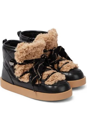 MONNALISA Faux leather and shearling boots